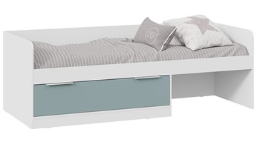 Кровать односпальная детская Марли Тип 1 (Белый/Серо-голубой) во Владимире
