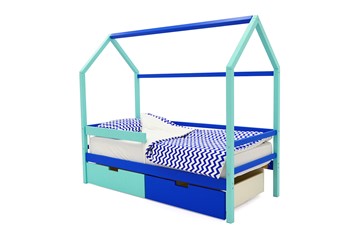 Детская кровать-домик Svogen синий-мятный в Коврове