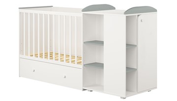 Детская кровать-шкаф с комодом POLINI Kids Ameli 800 Белый / Серый, серия AMELI во Владимире