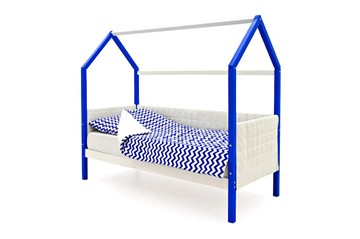 Кровать-домик детская «Svogen сине-белый» мягкая во Владимире