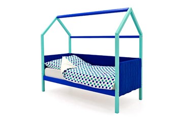 Детская кровать-домик Svogen, мятный-синий мягкая во Владимире