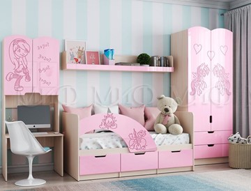 Детская спальня Миф Юниор-3, Розовый металлик в Коврове