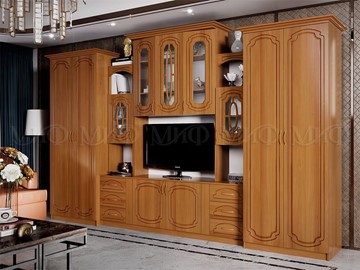 Гостиный гарнитур Альберт со шкафами, глянцевый во Владимире