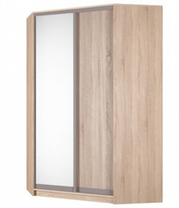 Угловой шкаф Аларти (YA-230х1400(602) (4) Вар. 1; двери D5+D6), с зеркалом в Коврове