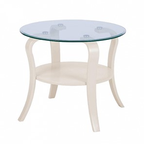 Стеклянный столик Аннет с каркасом цвета Бежевый в Коврове