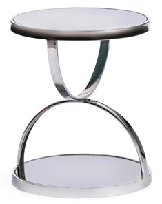 Стеклянный журнальный столик GROTTO (mod. 9157) металл/дымчатое стекло, 42х42х50, хром в Коврове