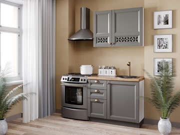 Модульный кухонный гарнитур Амели-3 1600, Белый/Оникс серый в Коврове