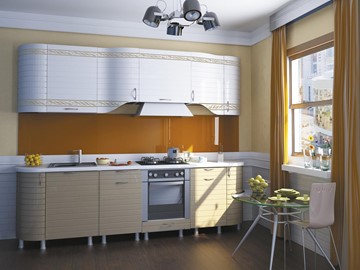 Модульный кухонный гарнитур Анастасия цвет капучино 2 (260 см) в Коврове