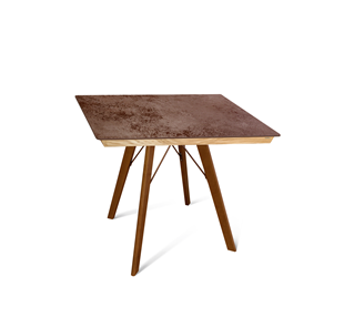 Керамический кухонный стол SHT-TU9/ТT8 60/60 (темный орех/прозрачный лак/коричневая сепия) в Коврове