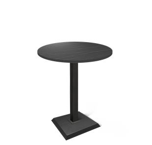 Обеденный круглый стол SHT-TU5-BS2/H110 / SHT-TT 80 ЛДСП (камень пьетра гриджио черный/черный) во Владимире