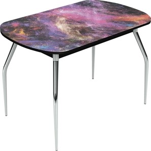 Обеденный раздвижной стол Ривьера исп.2 хром №5 (Exclusive h152/черный) в Коврове