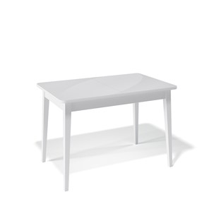 Кухонный раздвижной стол Kenner 1100M (Белый/Стекло белое сатин) в Коврове