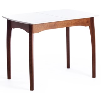 Кухонный раскладной стол Caterina, бук/мдф, 100+30x70x75, коричневый, белый арт.15856 в Коврове