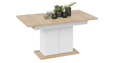Кухонный стол раздвижной Детройт тип 1 (Белый/Дуб Крафт золотой) в Коврове