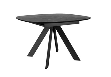 Керамический кухонный стол DikLine BK100 Керамика Черный мрамор/подстолье черное/опоры черные во Владимире