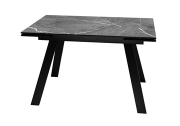 Керамический обеденный стол DikLine DKL140 Керамика Черный мрамор/опоры черные (2 уп.) во Владимире