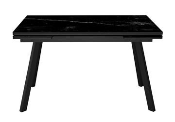 Керамический обеденный стол DikLine SKA125 Керамика Черный мрамор/подстолье черное/опоры черные (2 уп.) в Коврове