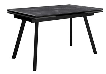 Керамический кухонный стол DikLine SKA125 Керамика Серый мрамор/подстолье черное/опоры черные (2 уп.) в Коврове