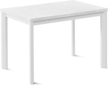 Обеденный раздвижной стол Нагано-1L (ноги металлические белые, белый цемент) во Владимире