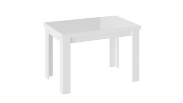 Кухонный стол раздвижной Норман тип 1, цвет Белый/Стекло белый глянец во Владимире