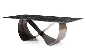 Керамический обеденный стол DT9305FCI (240) черный керамика/бронзовый в Коврове