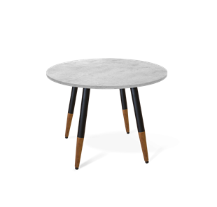 Круглый стол на кухню SHT-TU12 / SHT-TT 90 ЛДСП (бетон чикаго светло-серый/черный/темный орех) в Коврове