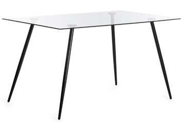 Стеклянный обеденный стол SOPHIA (mod. 5003) металл/стекло (8мм), 140x80x75, черный/прозрачный арт.19231 в Коврове