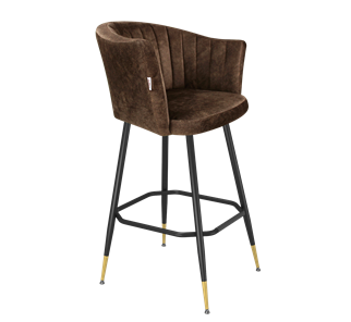 Барный стул SHT-ST42-1 / SHT-S148 (кофейный трюфель/черный муар/золото) в Коврове