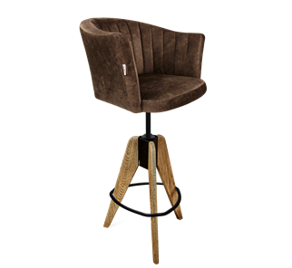 Барный стул SHT-ST42-1 / SHT-S92 (кофейный трюфель/браш.коричневый/черный муар) во Владимире