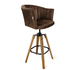 Барный стул SHT-ST42-1 / SHT-S93 (кофейный трюфель/браш.коричневый/черный муар) во Владимире