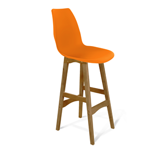 Барный стул SHT-ST29/S65 (оранжевый ral2003/светлый орех) во Владимире