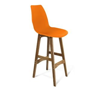 Барный стул SHT-ST29/S65 (оранжевый ral2003/дуб брашированный коричневый) во Владимире