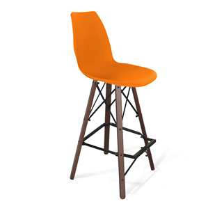 Барный стул SHT-ST29/S80 (оранжевый ral2003/темный орех/черный) во Владимире