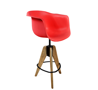 Барный стул SHT-ST31/S92 (красный/брашированный коричневый/черный муар) во Владимире