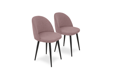 Комплект из 2-х кухонных стульев Brendoss Лайт розовый черные ножки во Владимире
