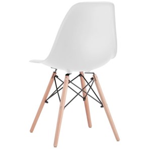 Кухонный стул BRABIX "Eames CF-010", пластик белый, опоры дерево/металл, 532630, 2033A во Владимире