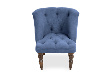 Мягкое кресло Бриджит синий ножки коричневые во Владимире