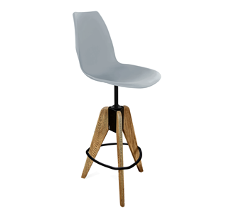 Барный стул SHT-ST29/S92 (серый ral 7040/брашированный коричневый/черный муар) в Коврове