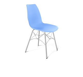 Обеденный стул SHT-ST29/S107 (голубой pan 278/хром лак) во Владимире