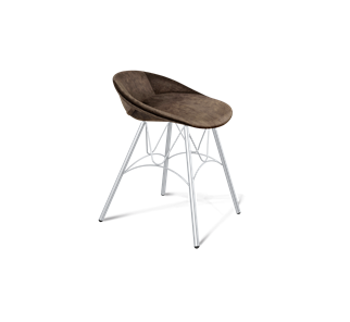 Обеденный стул SHT-ST19-SF1 / SHT-S100 (кофейный трюфель/хром лак) в Коврове