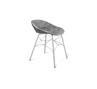 Обеденный стул SHT-ST19-SF1 / SHT-S107 (дымный/хром лак) во Владимире