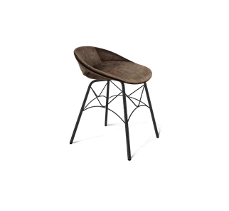 Обеденный стул SHT-ST19-SF1 / SHT-S107 (кофейный трюфель/черный муар) в Коврове