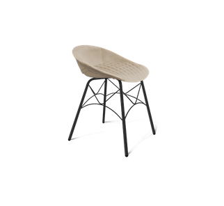 Обеденный стул SHT-ST19-SF1 / SHT-S107 (ванильный крем/черный муар) в Коврове