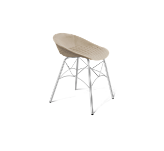 Обеденный стул SHT-ST19-SF1 / SHT-S107 (ванильный крем/хром лак) в Коврове