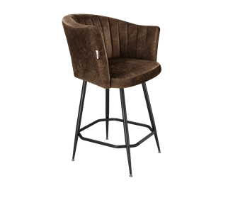 Полубарный стул SHT-ST42-1 / SHT-S148-1 (кофейный трюфель/черный муар) во Владимире