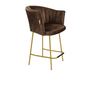 Полубарный стул SHT-ST42-1 / SHT-S29P-1 (кофейный трюфель/золото) во Владимире