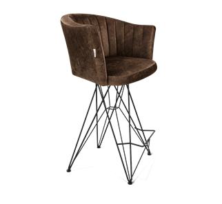 Полубарный стул SHT-ST42-1 / SHT-S66-1 (кофейный трюфель/черный муар) в Коврове