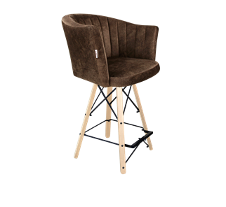 Полубарный стул SHT-ST42-1 / SHT-S80-1 (кофейный трюфель/прозрачный лак/черный) во Владимире