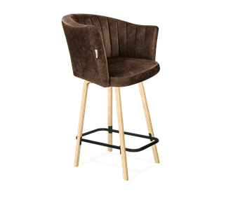 Полубарный стул SHT-ST42-1 / SHT-S94-1 (кофейный трюфель/прозрачный лак/черный муар) в Коврове