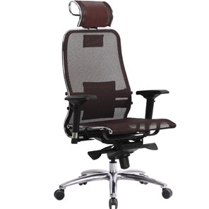 Кресло офисное Метта Samurai S-3.04, темно-бордовый во Владимире